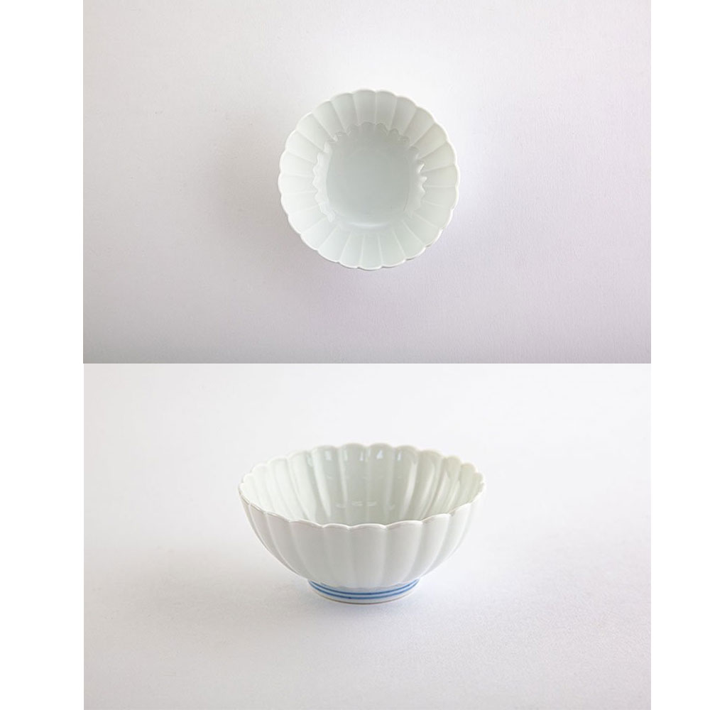 일본 아리타 키쿠와리 원형 소스볼 종지그릇 꽃그릇 8cm