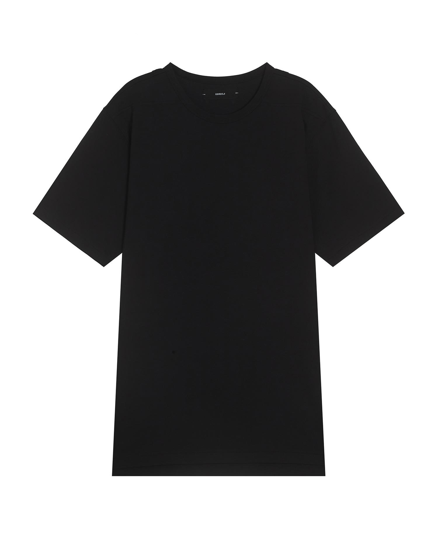 블랙 에센셜 스탠다드핏 반팔 티셔츠 IETS1E505BK