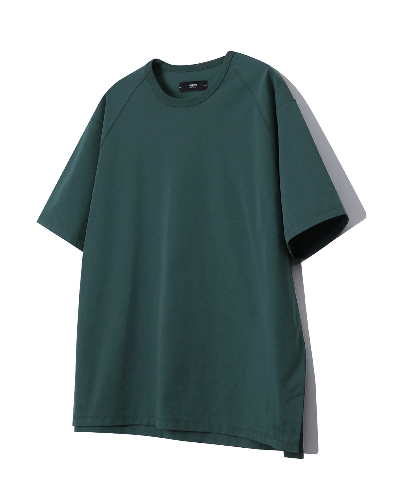 에센셜 반팔 티셔츠 다크터콰이즈블루 IETS3E501T3