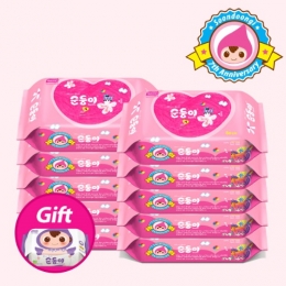 순둥이 7주년에디션(핑크) 리필형 80매 10팩