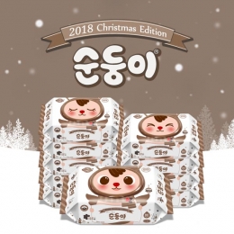 순둥이 크리스마스에디션 캡형 80매 10팩(얼굴표정 랜덤발송)