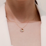 Half Golden Pave necklace