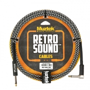Muztek Retro Sound 기타 & 베이스 트위드 케이블 1.8m SL (RS180L BS) /뮤즈텍 케이블