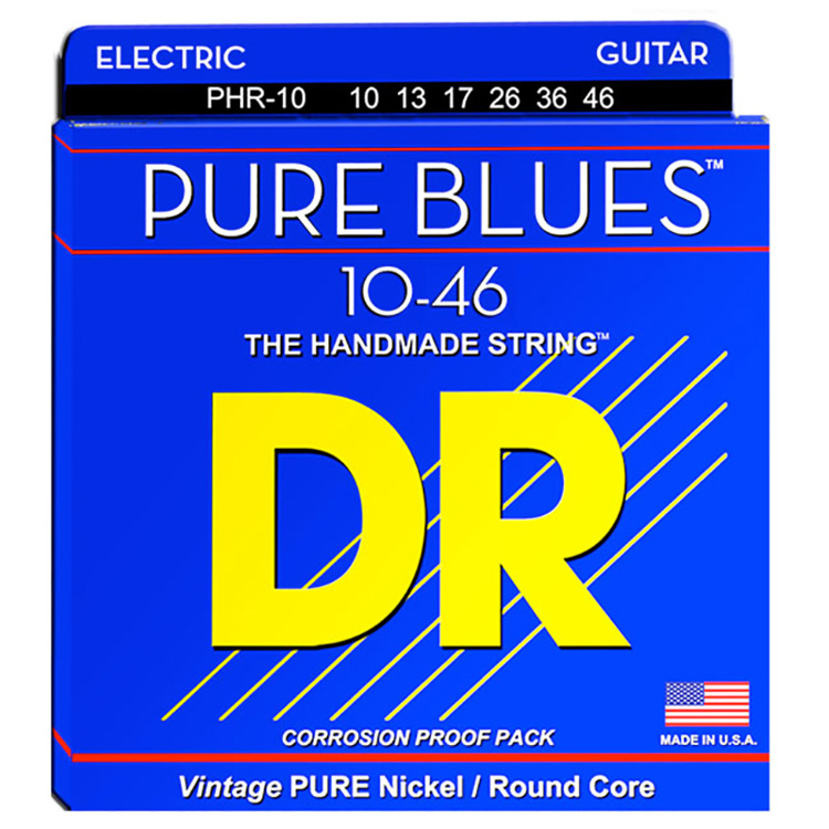 DR Pure Blues 퓨어 니켈 핸드메이드 일렉기타줄 퓨어블루스 PHR-10 (010-046)/DR 일렉기타 스트링