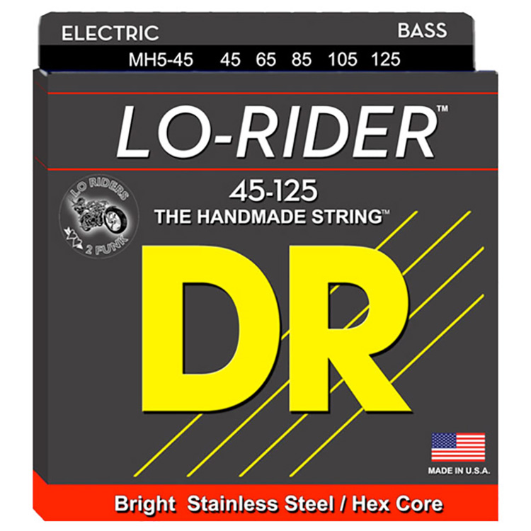DR Lo Rider 핸드메이드 베이스 스트링 스테인레스 로라이더 MH5-45 (045-125) / 5현/DR 베이스기타 스트링