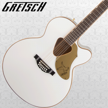 [Gretsch] G5022CWFE-12 Jumbo Acoustic Guitar Falcon 12 String - White with 소프트케이스, 그레치 화이트 팔콘 점보바디 어쿠스틱 기타 12현