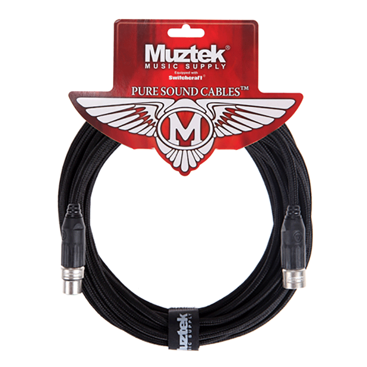 Muztek -PURE SOUND CABLES / 뮤즈텍 양쪽 XLR(캐논) 마이크 케이블 스위치 크래프트 커넥터(PMF-1000)