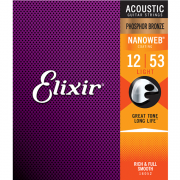 Elixir Acoustic Nanoweb Phosphor bronze Light (16052)/엘릭서 어쿠스틱기타 스트링