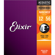 Elixir Acoustic Nanoweb Phosphor bronze Light/Medium (16077)/엘릭서 어쿠스틱기타 스트링