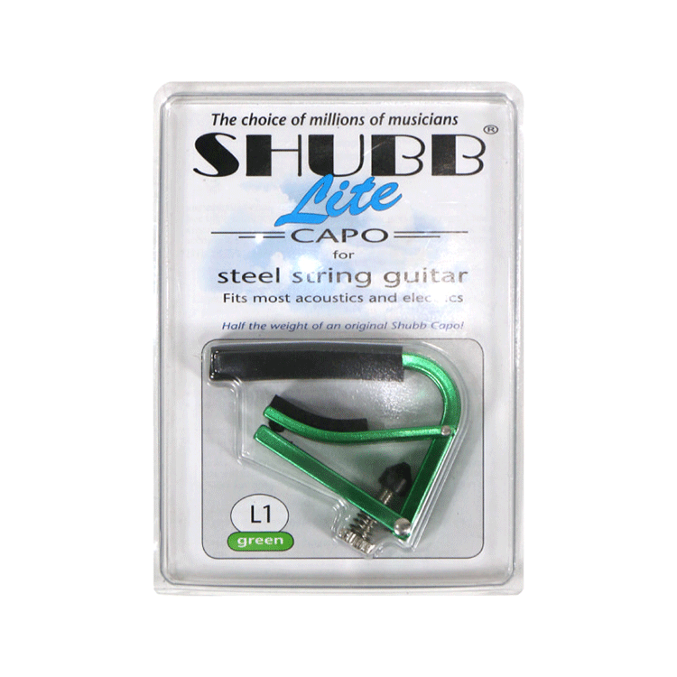 Shubb Capo Lite L1 Green (Steel String)/슈브 어쿠스틱/일렉트릭 기타용 카포