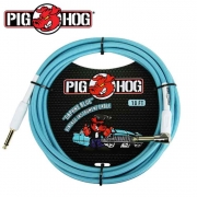 PIG HOG PCH10DBR|피그호그 3m 기타케이블 / 베이스케이블 / 악기케이블(한쪽 ㄱ자)-다프네 블루