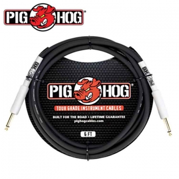 PIG HOG PH6|피그호그 1.8m 기타케이블 / 베이스케이블 / 악기케이블(양방향 일자)-블랙