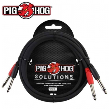 PIG HOG PD-21410|피그호그 3m 스테레오 듀얼 케이블 (키보드/믹서/앰프용 TS 듀얼 케이블)