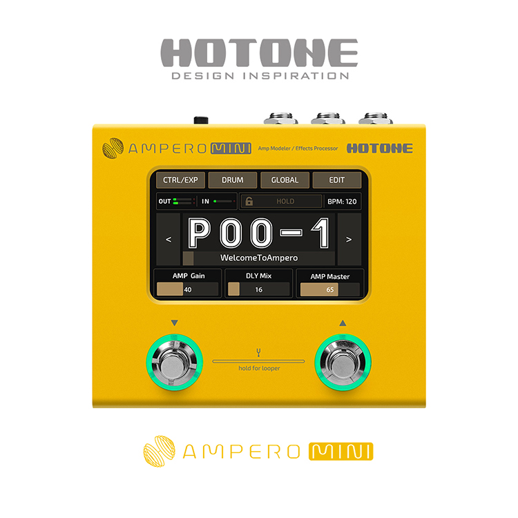 Hotone MP-50MG | 핫톤 Ampero Mini 앰프 모델러 & 이펙트 프로세서 - Marigold