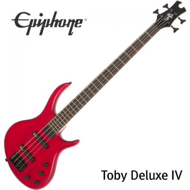 Epiphone Toby Deluxe-IV Bass / 에피폰 토비 디럭스 4현 베이스 기타 (EBD4TRSBH1) - Tanslucent Red