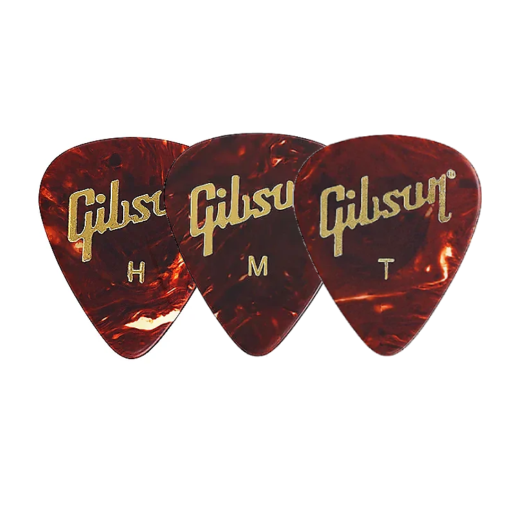 Gibson Tortoise Picks 12 Pack I 깁슨 톨토이즈 셀룰로이드 기타 피크 12개 (Heavy, Medium, thin)