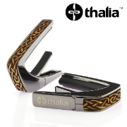Thalia Capo with Hawaiian Koa Celtic Knot Inlay - Black Chrome (CB201-03) / 탈리아 카포