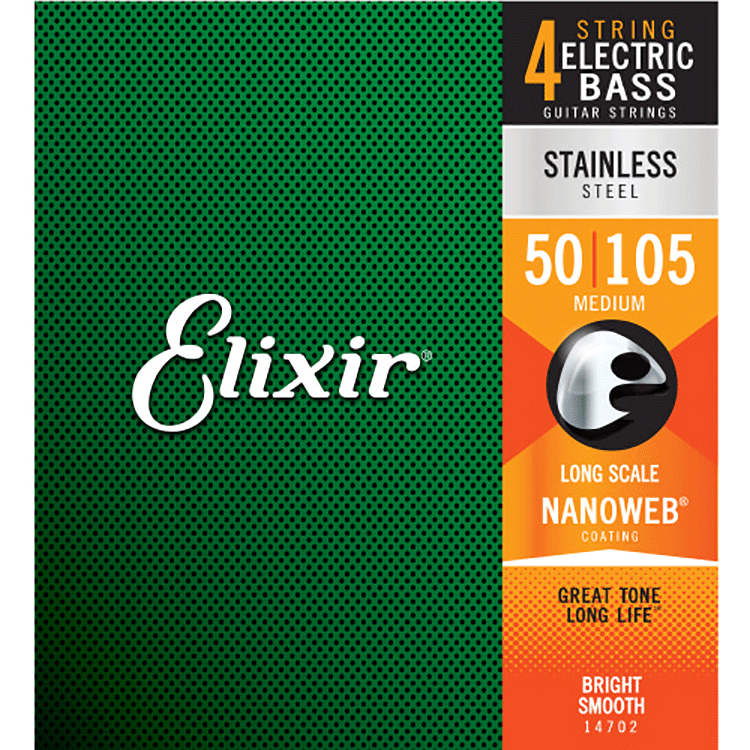 Elixir Bass Stainless Steel I 엘릭서 스테인리스 베이스기타 스트링 (5 Size)