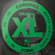 [D'ADDARIO] EXL Chrome Flat Wound I 다다리오 EXL 크롬 플랫 와운드 베이스기타 스트링 모음 (ECB80/ECB81)