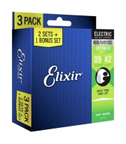 Elixir Electric Optiweb 3Pack / 엘릭서 옵티웹 일렉기타 스트링 3팩 (3 Size)
